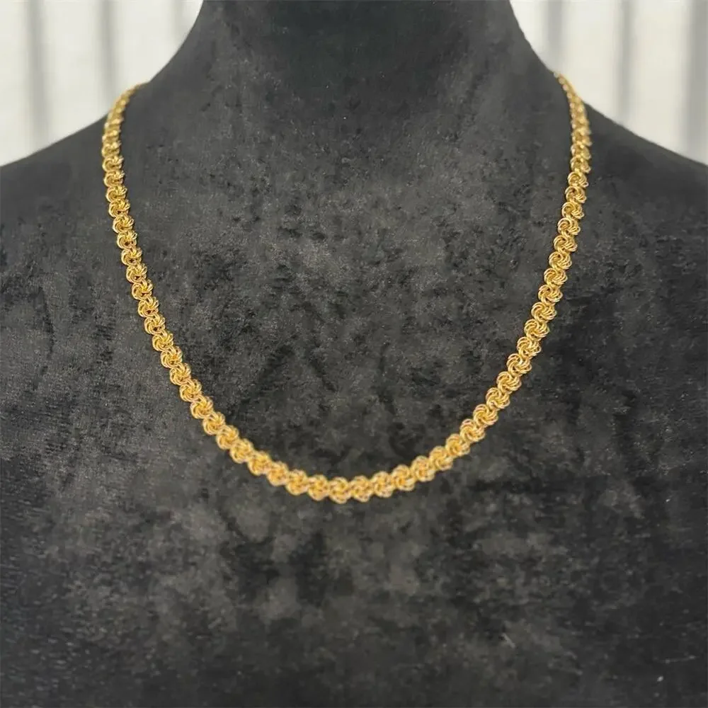 Trifari Vintage Gold-Tone Rope Style Chain Necklace 24